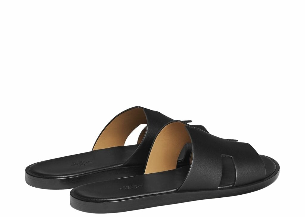 Hermes Izmir Sandal Noir Smooth Calfskin Leather - H041141ZH01390