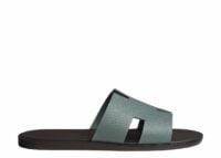 hermes izmir sandal vert cedre marron ebene epsom calfskin leather 1 1