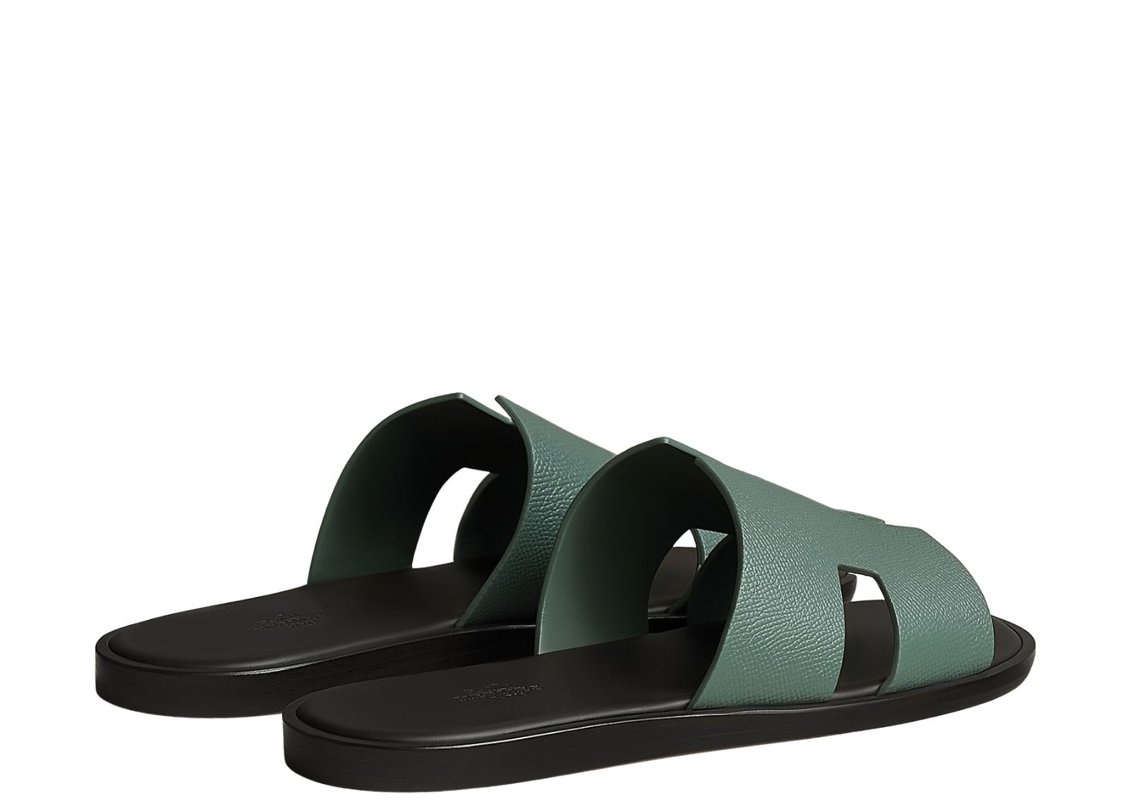 hermes izmir sandal vert cedre marron ebene epsom calfskin leather 3 1