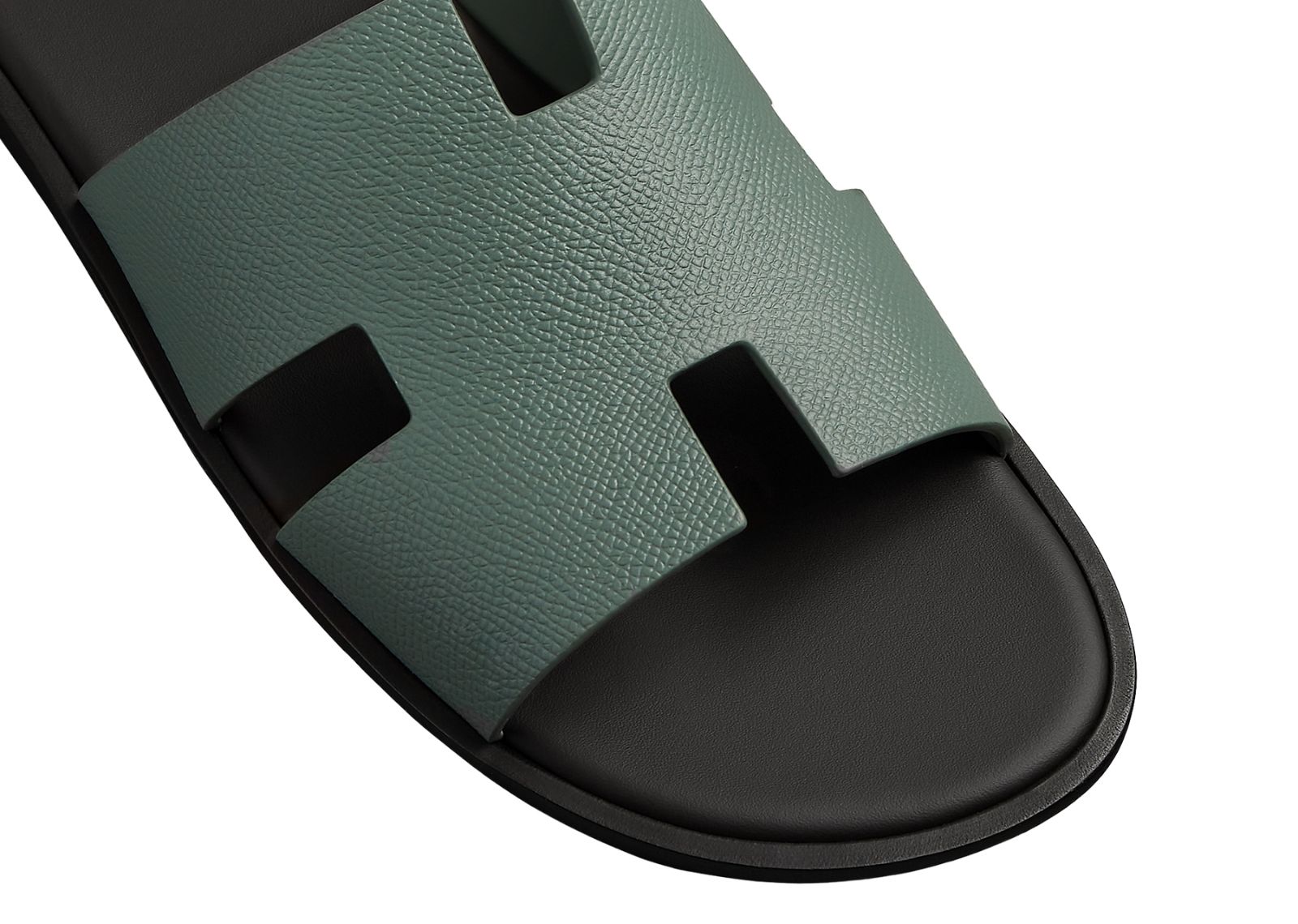 hermes izmir sandal vert cedre marron ebene epsom calfskin leather 4 1