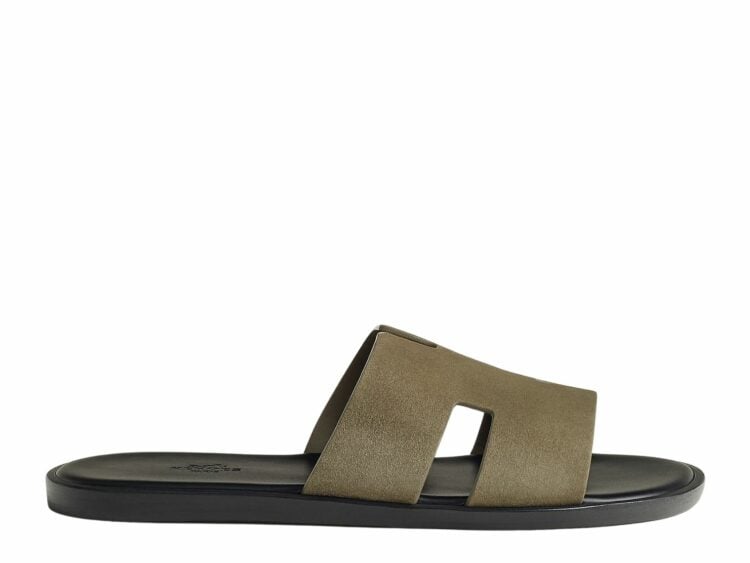 hermes izmir sandal vert toundra suede 1 1