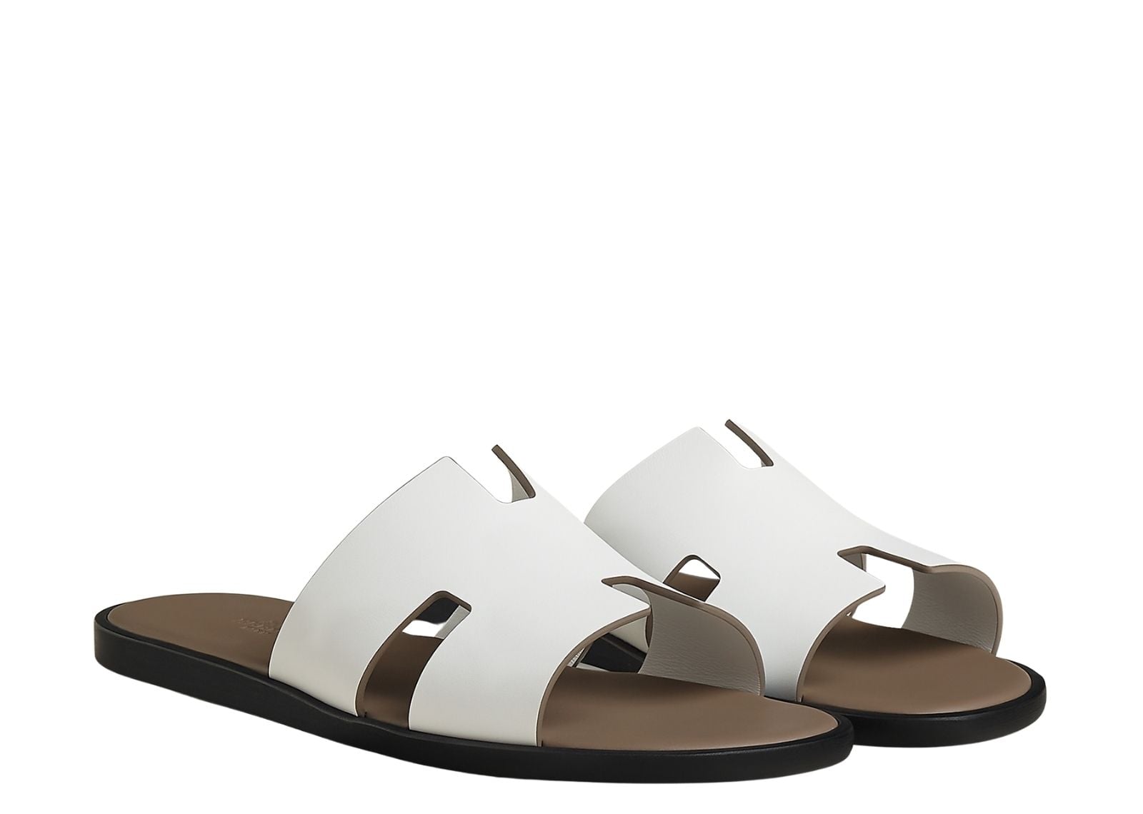 hermes izmir sandal white etoupe smooth calfskin leather 2 1