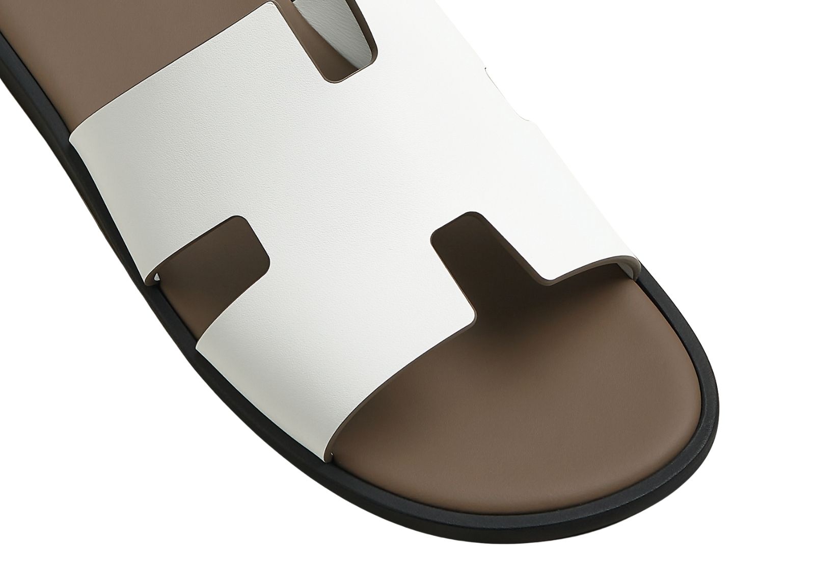 hermes izmir sandal white etoupe smooth calfskin leather 4 1