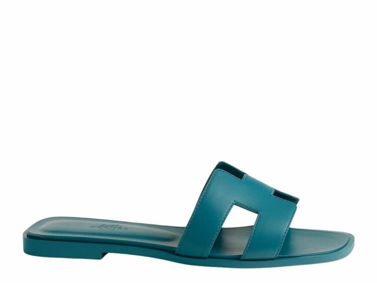 hermes oran sandal bleu iroise box calfskin leather 1 1