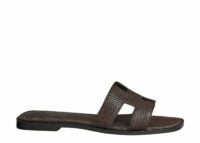 hermes oran sandal chocolat box iguana leather 1 1