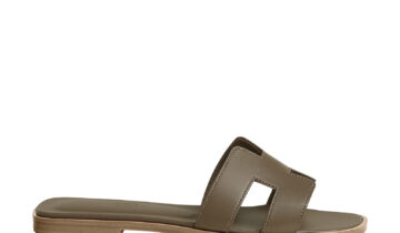 Hermes Oran Sandal Etoupe Box Calfskin Leather
