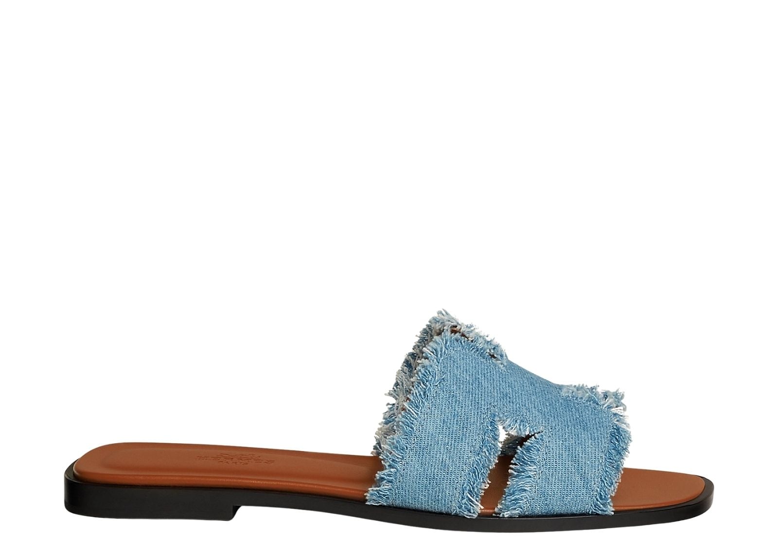 hermes oran sandal light blue box denim sandals 1 1