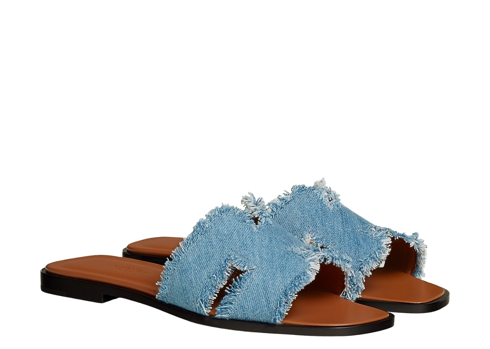 hermes oran sandal light blue box denim sandals 2 1