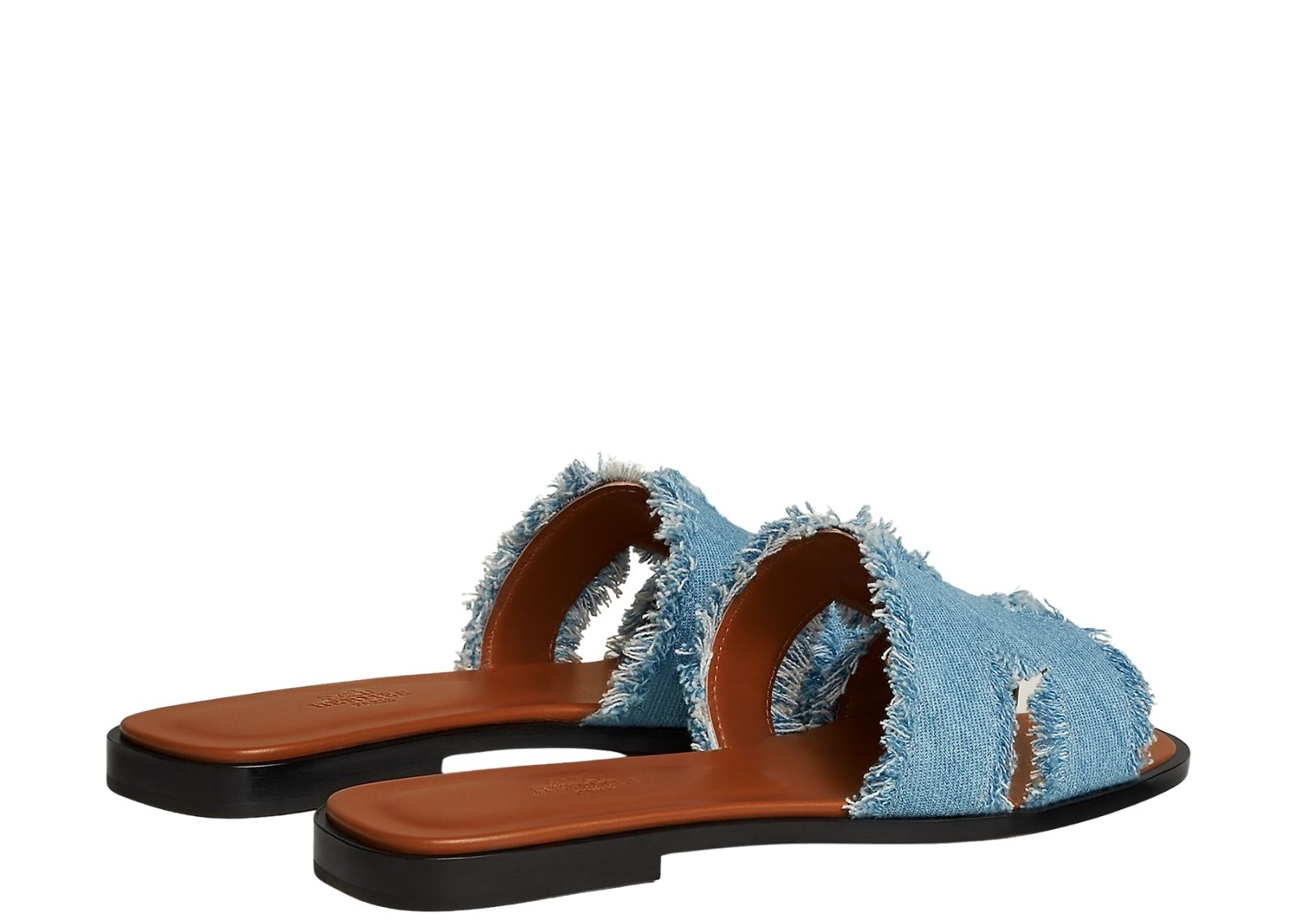 hermes oran sandal light blue box denim sandals 4 1