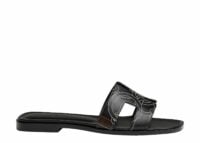 hermes oran sandal noir box calfskin with panoplie equestre embroidery 1 1