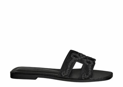 hermes oran sandal noir box suede goatskin 1 1
