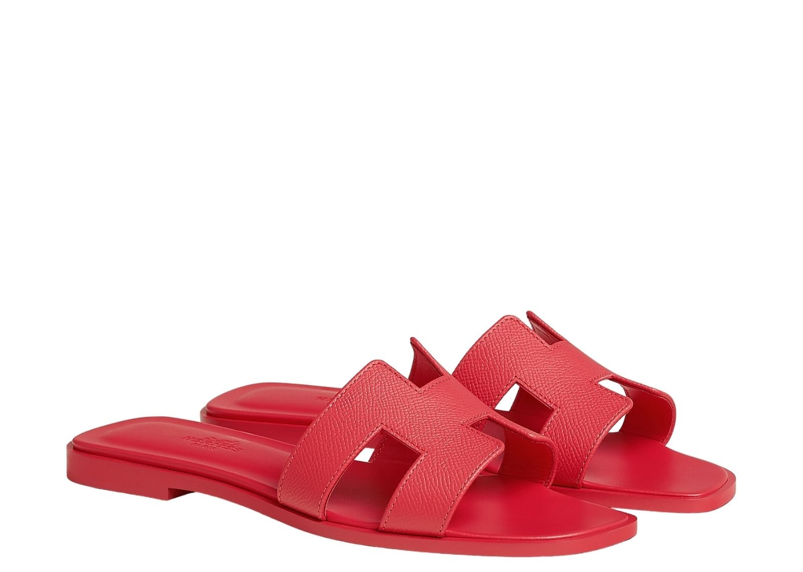 hermes oran sandal rose grenade box calfskin leather 2 1