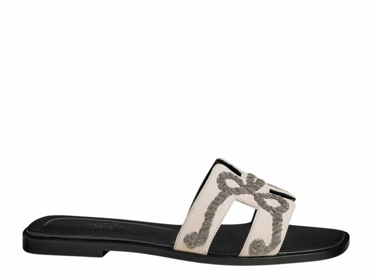 hermes oran sandal rose palomino box suede goatskin 1 1