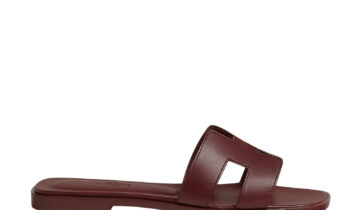 Hermes Oran Sandal Rouge H Box Calfskin Leather