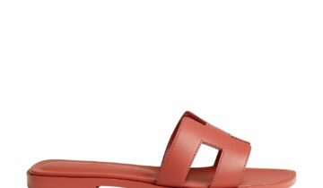 Hermes Oran Sandal Rouge Tomette Box Calfskin Leather
