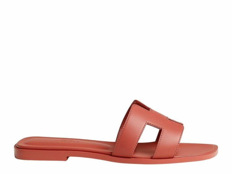 hermes oran sandal rouge tomette box calfskin leather 1 1