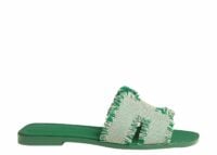 hermes oran sandal vert jungle box fabric 1 1