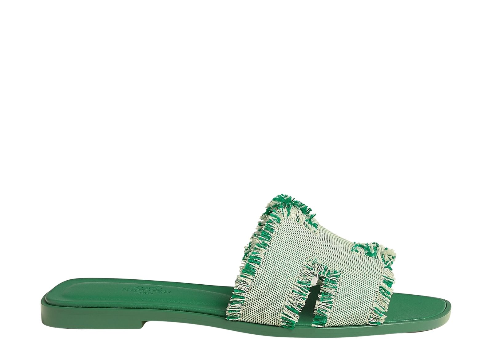 hermes oran sandal vert jungle box fabric 1 1