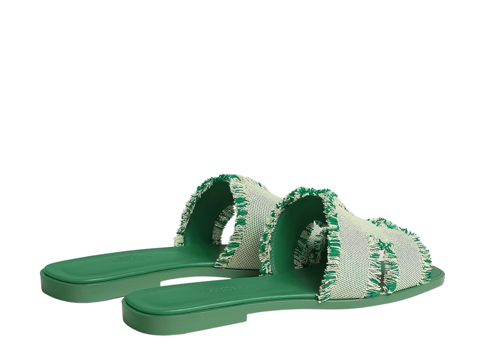 hermes oran sandal vert jungle box fabric 4 1