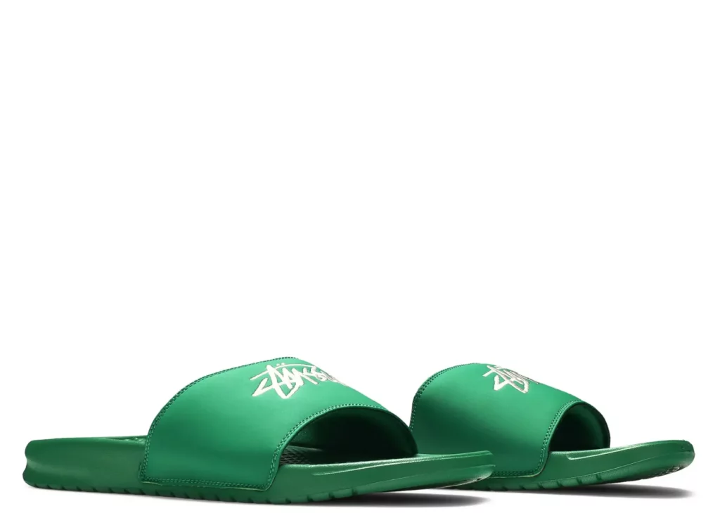 Nike Benassi Slide Stussy Pine Green Sail - DC5239-300 | Sneaker Baker