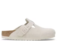 Birkenstock Boston Antique White Suede