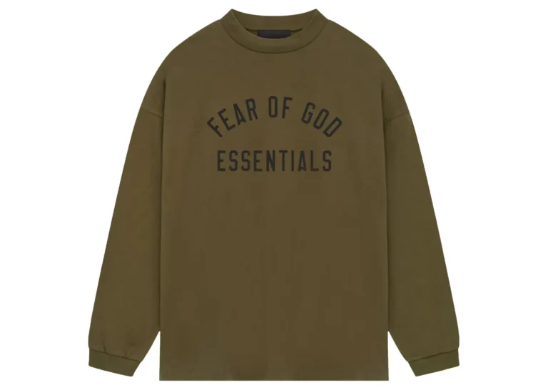 Fear of God Essentials Jersey Long Sleeve Tee Olive