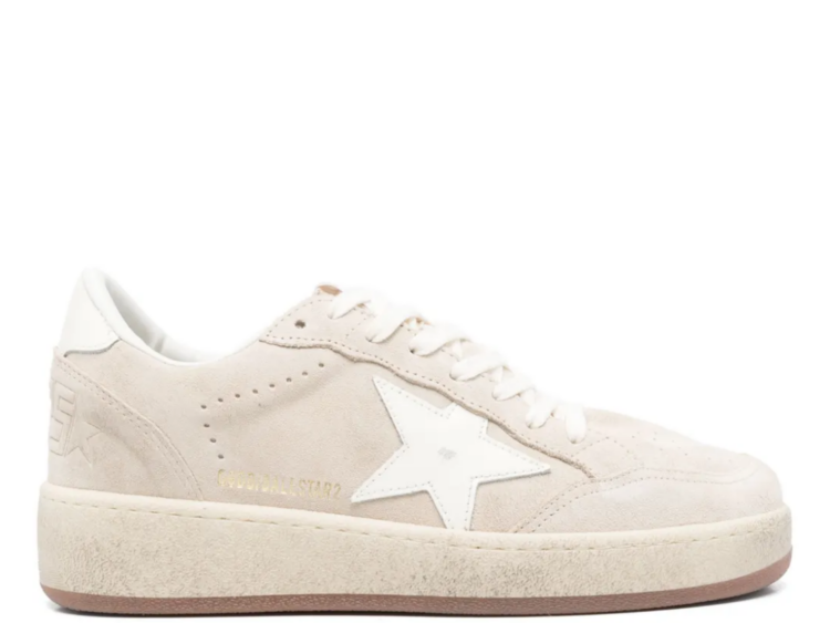 golden goose ball star beige suede white leather star beige heel tab w 1 1