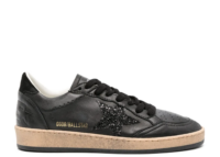 golden goose ball star black nappa black glitter star black suede heel tab w 1 1