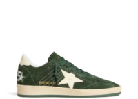 Golden Goose Ball Star Green Suede White Leather Star Green Heel Tab (W)