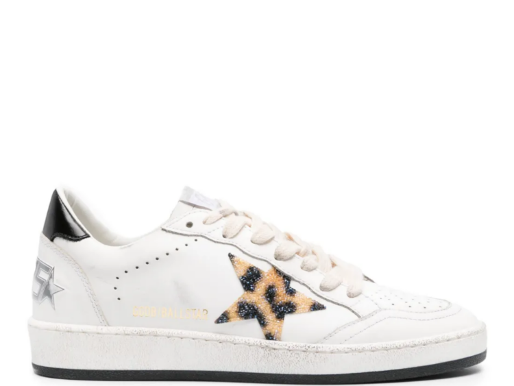 golden goose ball star leopard print star swarovski crystals w 1 1