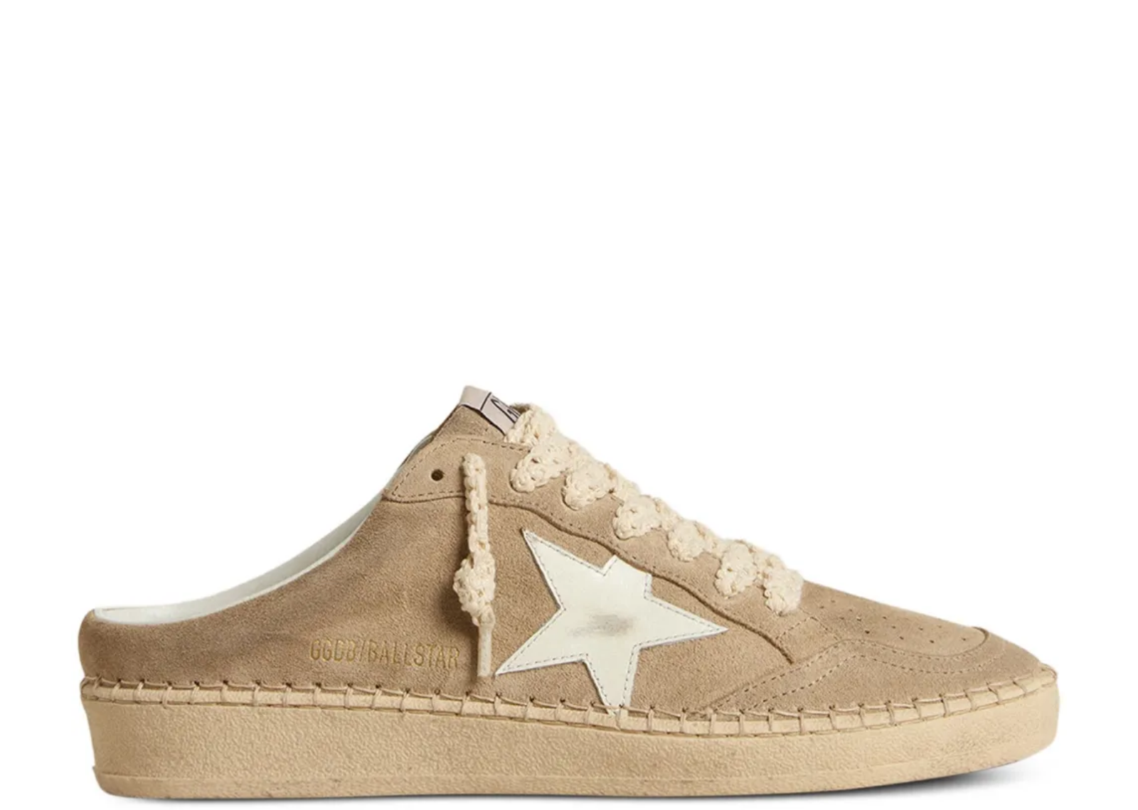 golden goose ball star sabot beige suede white leather star w 1 1