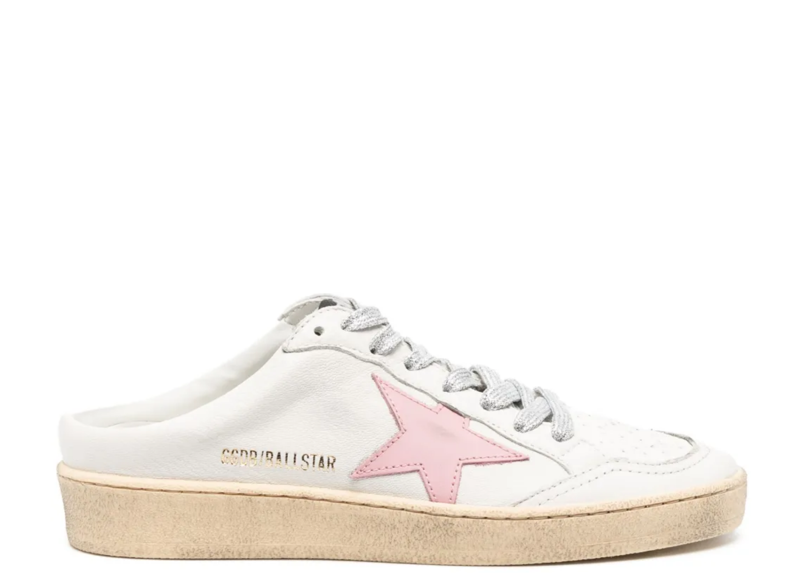 golden goose ball star sabot white nappa old rose leather star w 1 1