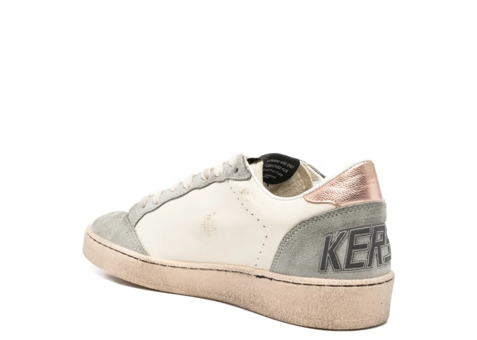 golden goose ball star white nappa glitter star metallic silver heel tab w 3 1