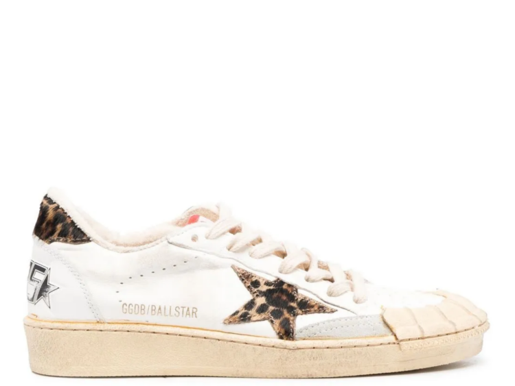 golden goose ball star white nappa leopard pony star leopard heel tab w 1 1