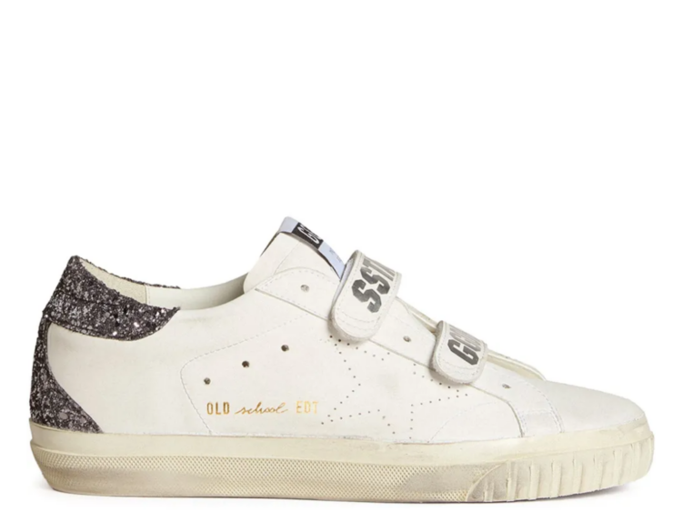 golden goose bio based old school perforated star glitter heel tab w 1 1