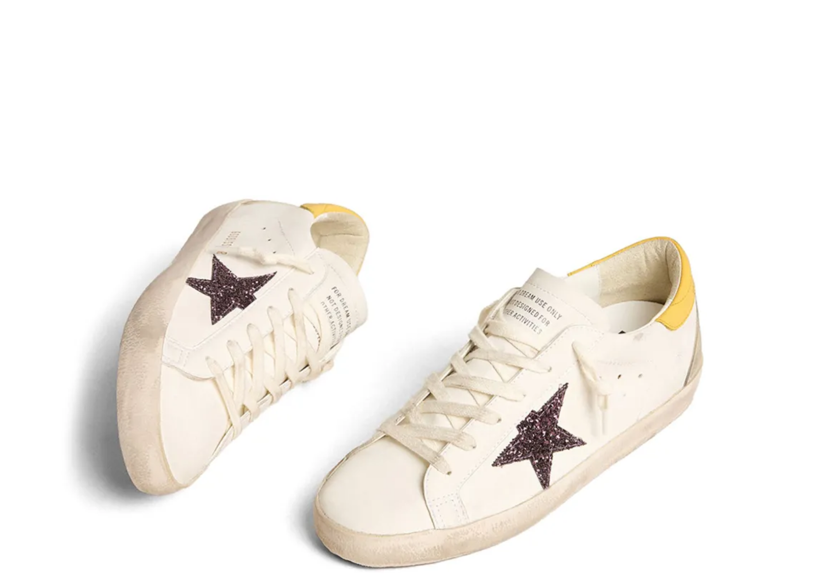golden goose bio based super star red glitter star white leather heel tab w 2 1