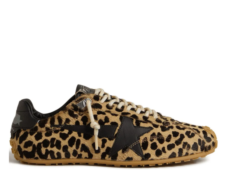 golden goose marathon speed beige black leopard pony black leather star w 1 1