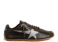 golden goose marathon speed black leather silver star w 1 1