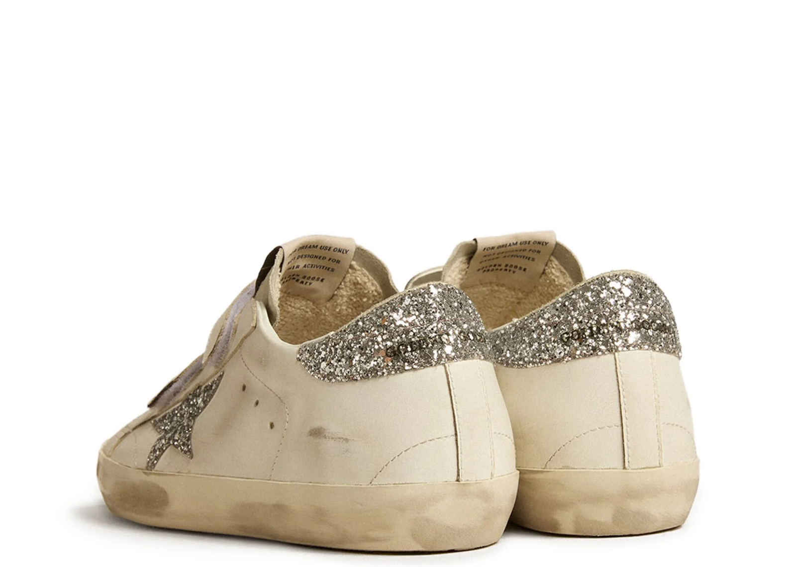 golden goose old school silver glitter star ice gray w 3 1
