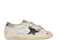 golden goose old school white leather black leather star snake print inserts w 1 1