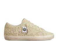 Golden Goose Super-Star Beige Suede Pearls Swarovski Crystals (W)