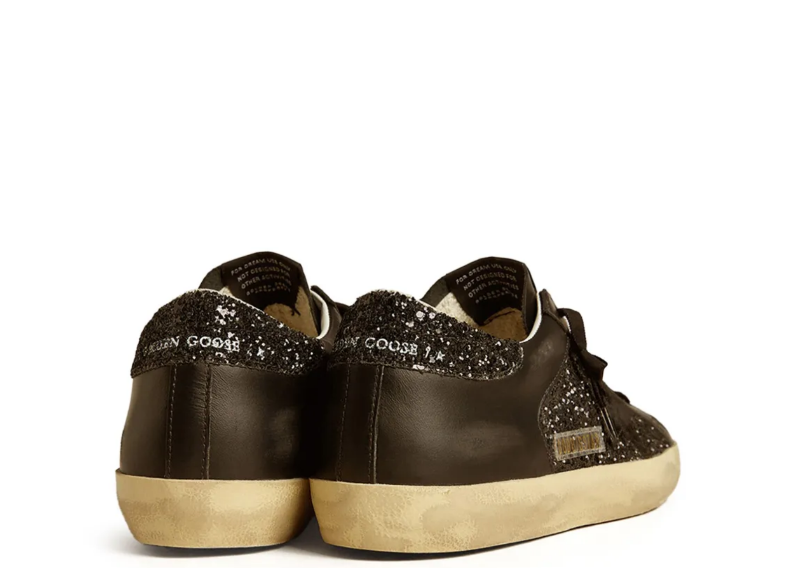 golden goose super star black glitter black suede star w 3 1