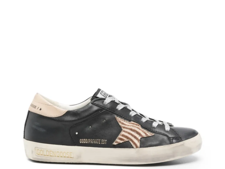 golden goose super star black nappa zebra pony star beige heel tab w 1 1