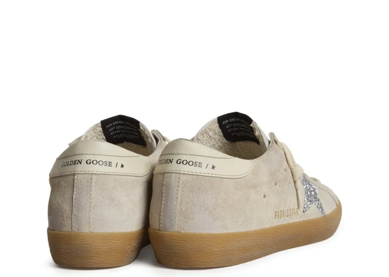 golden goose super star ice gray suede silver glitter star w 3 1
