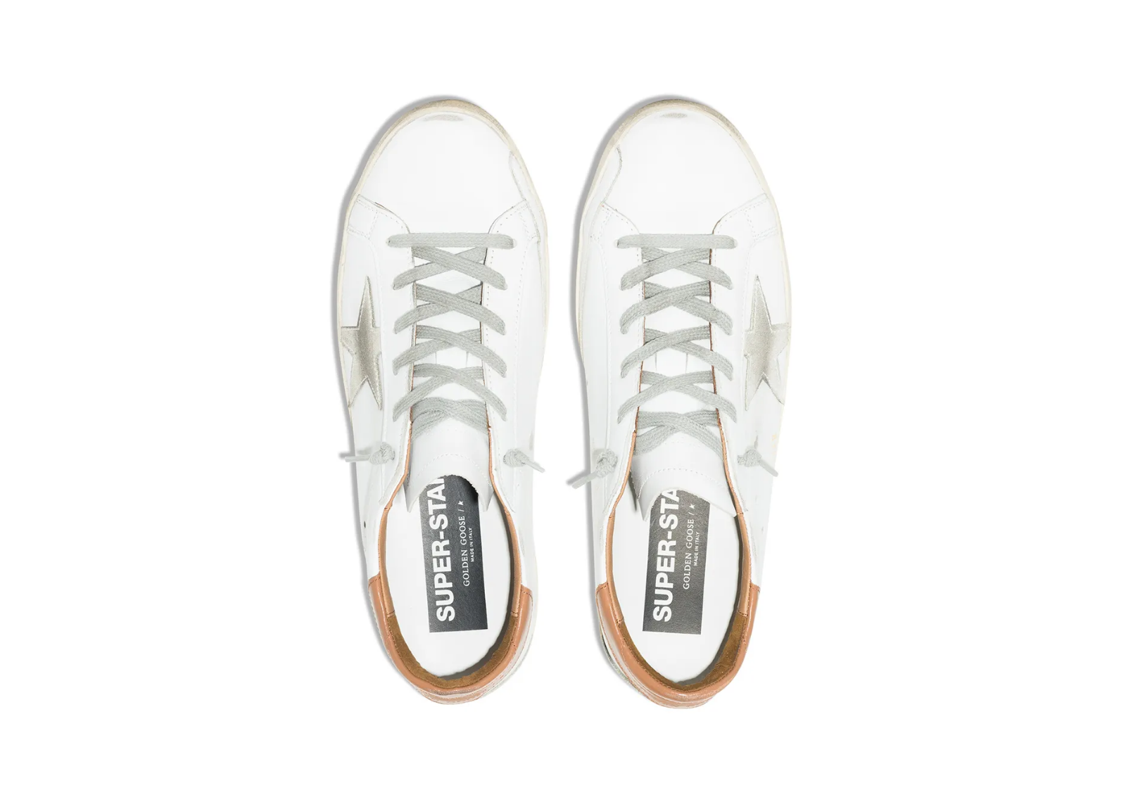 golden goose super star ice gray suede star light brown heel tab w 2 1