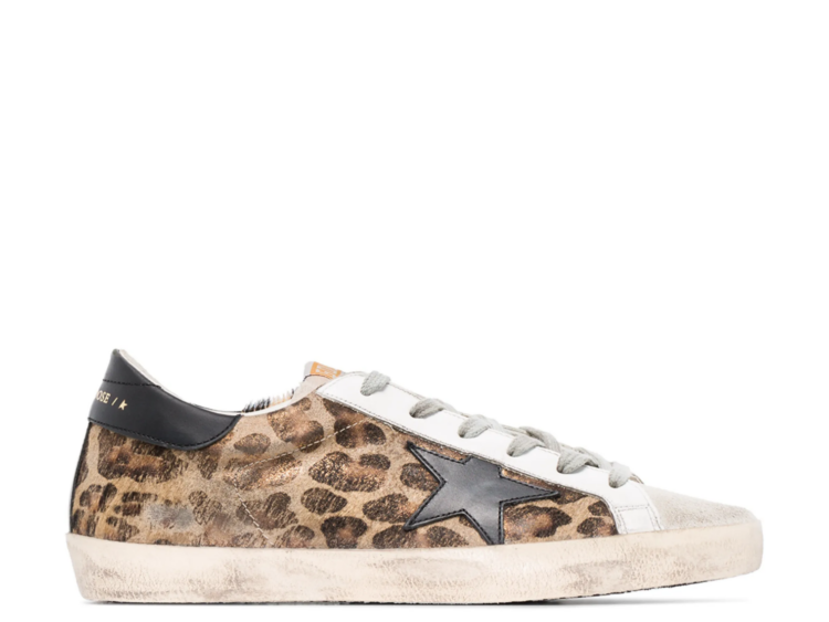 golden goose super star leopard print black heel tab w 1 1