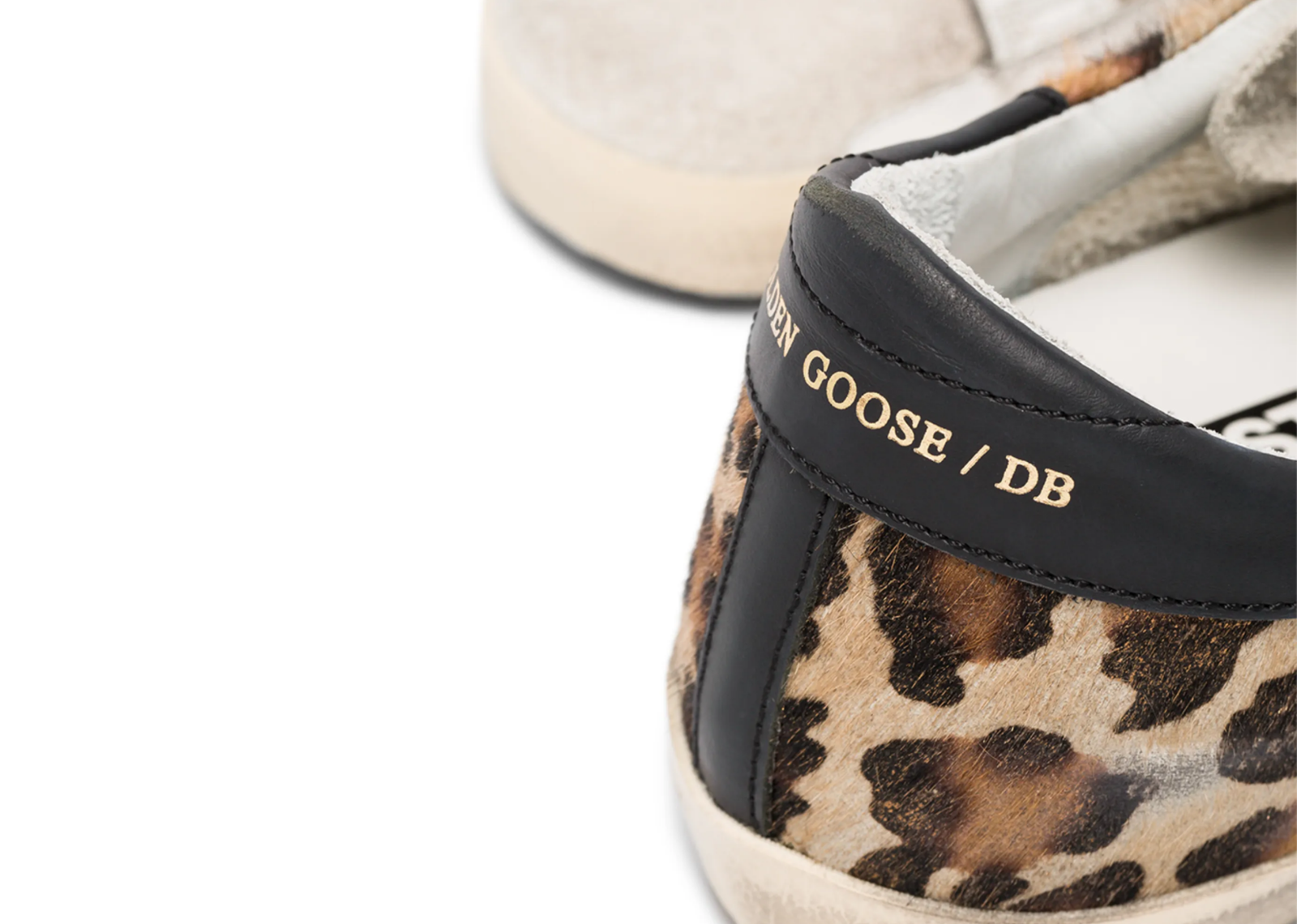 golden goose super star leopard print black heel tab w 2 1