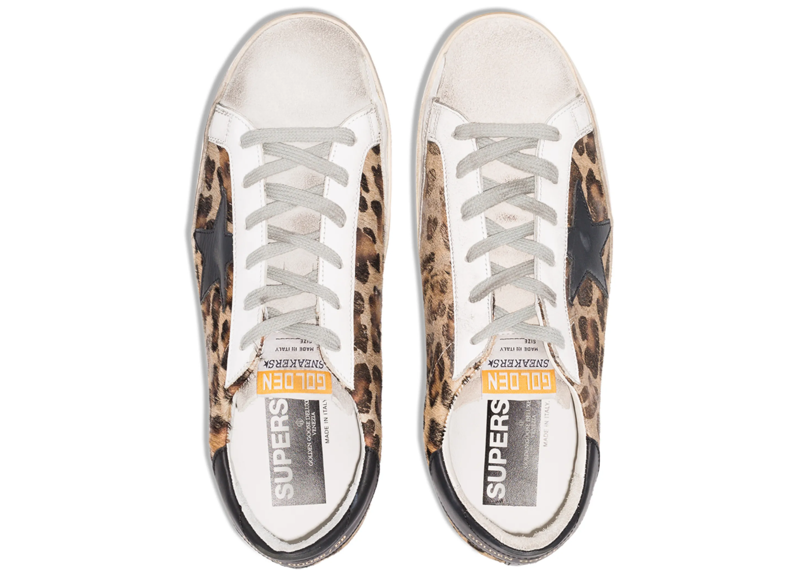 golden goose super star leopard print black heel tab w 3 1