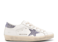 Golden Goose Super-Star LTD Beige Suede Star Swarovski Heel Tab (W)