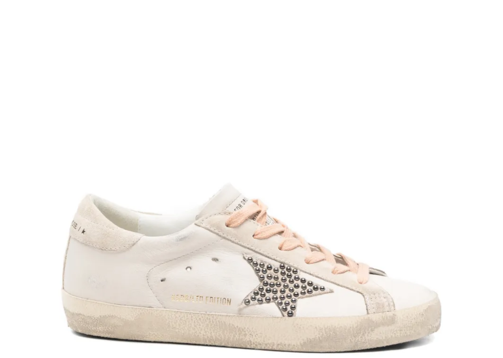 golden goose super star ltd beige suede star swarovski studs w 1 1